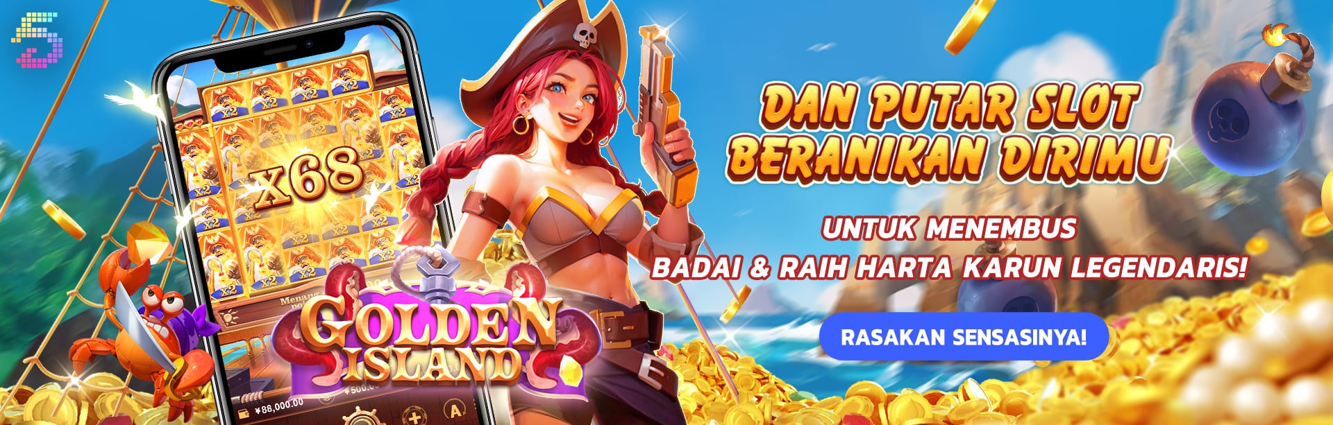 5GG - GOLDEN ISLAND GAME PROMO BANNER